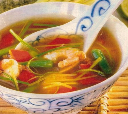 Рецепт суп с креветками 